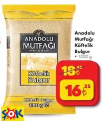 ANADOLU MUTFAĞI KÖFTELİK BULGUR 1000 G